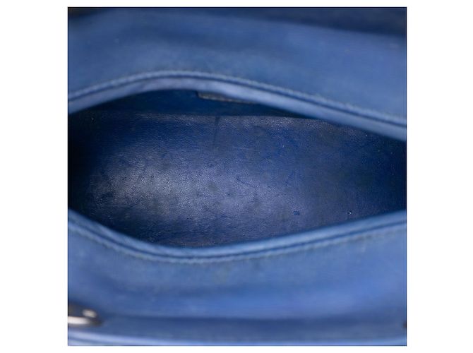 Dior Blue Medium Ultra Matte Calfskin Embossed Cannage Lady Dior - vista 4