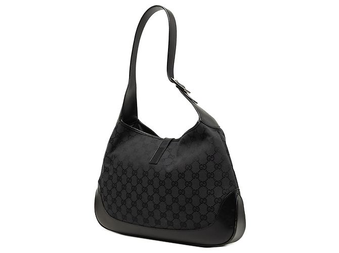 Borsa a tracolla Gucci Jackie in tela GG nera - vista 2