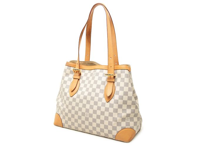 Louis Vuitton White Damier Azur Hampstead MM - vista 2