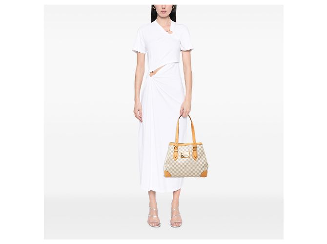 Louis Vuitton White Damier Azur Hampstead MM - vista 6