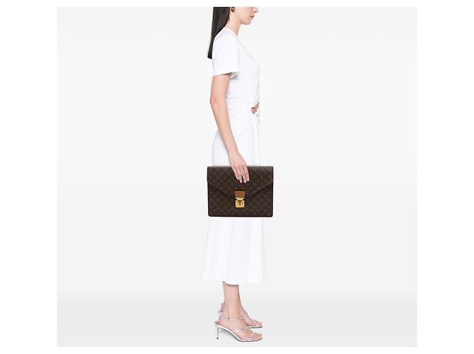 Louis Vuitton Brown Monogram Porte Documents Senateur - vista 6