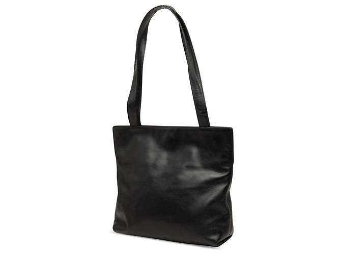Chanel CC Shopping Tote aus schwarzem Lammleder - Ansicht 2