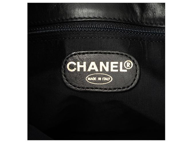 Chanel CC Shopping Tote aus schwarzem Lammleder - Ansicht 5