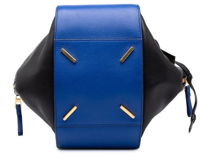 LOEWE Blue Medium Hammock Satchel aus bicolor körnigem Kalbsleder - Ansicht 3