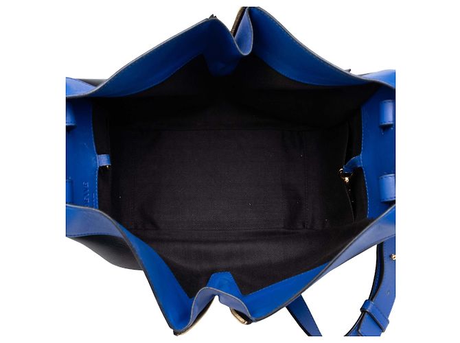 LOEWE Blue Medium Hammock Satchel aus bicolor körnigem Kalbsleder - Ansicht 4