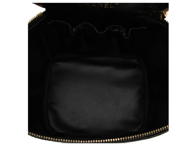 Estuche de maquillaje Chanel Black CC Caviar Vanity Case - vista 4