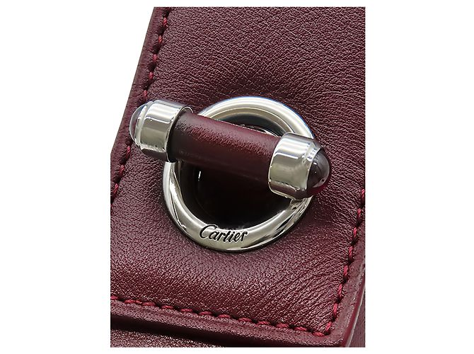 Borsa a mano Cartier Cabochon in pelle rossa - vista 9