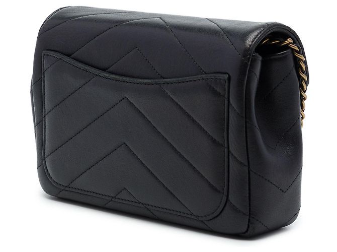Chanel Black Mini Chevron Calfskin Coco Envelope Flap - vista 2