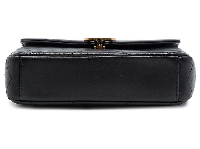 Chanel Black Mini Chevron Calfskin Coco Envelope Flap - vista 3