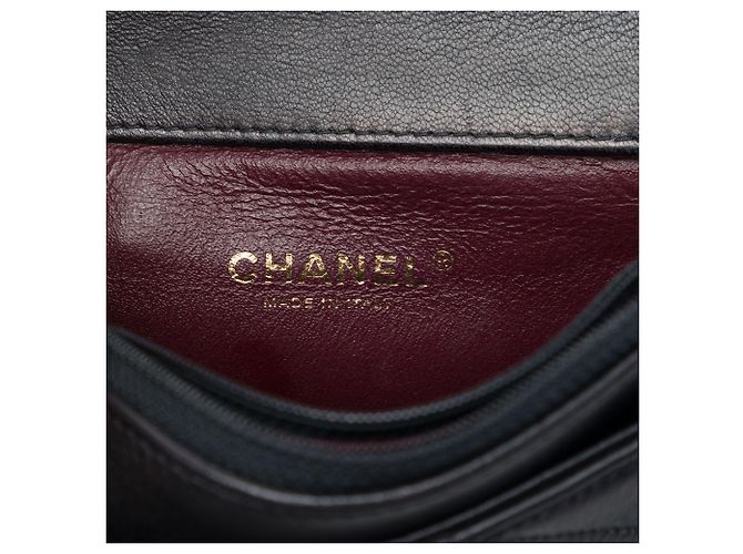 Chanel Black Mini Chevron Calfskin Coco Envelope Flap - vista 5