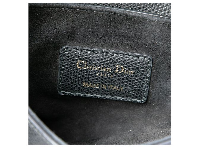 Borsa Saddle Dior Mini in pelle di vitello grana naturale nera - vista 5