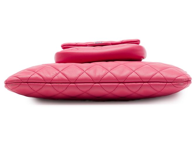 Chanel Rosa CC gestepptes Lammleder-Etui mit Mini-Klappenbeutel - Ansicht 3