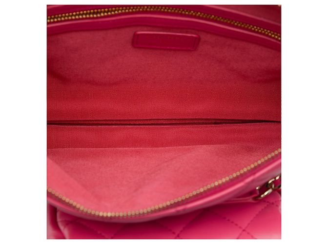 Chanel Rosa CC gestepptes Lammleder-Etui mit Mini-Klappenbeutel - Ansicht 4