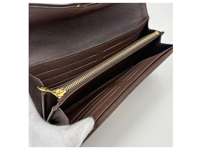 Louis Vuitton Portefeuille Sistena Bi-fold Long Wallet in Brown Damier Canvas - vista 4