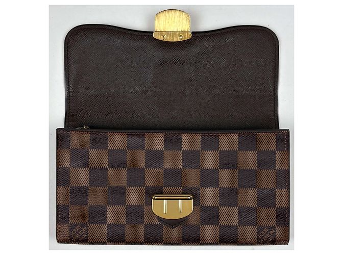 Louis Vuitton Portefeuille Sistena Bi-fold Long Wallet in Brown Damier Canvas - vista 6