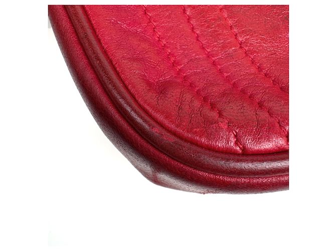 Bolso de hombro Chanel de cuero rojo - vista 4