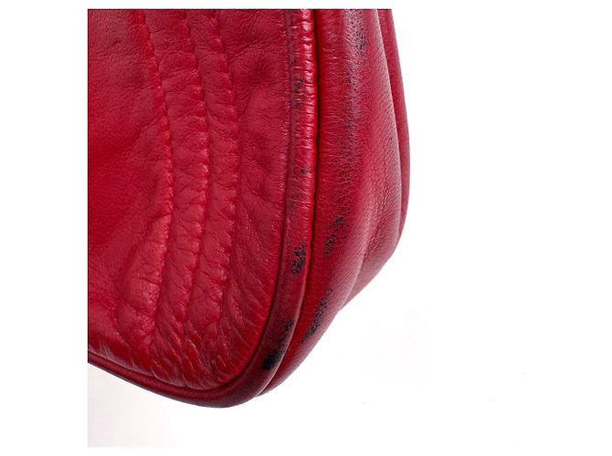 Bolso de hombro Chanel de cuero rojo - vista 5