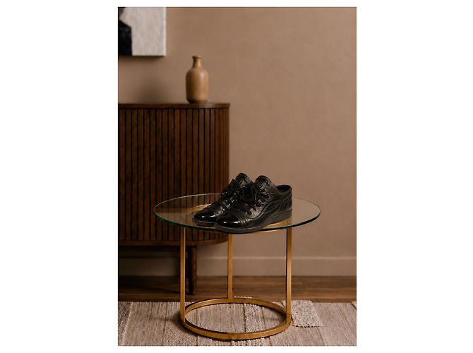 Chanel Sneakers in pelle nera e vernice - vista 2