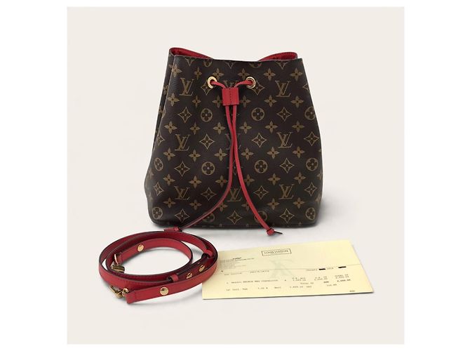 Louis Vuitton Monogram NéoNoé MM Borsa a Secchiello Rossa - vista 2