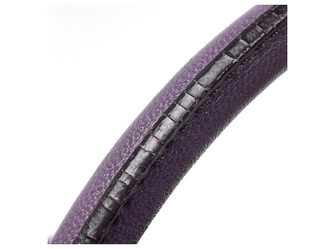 Borsa a mano Prada viola in nylon e pelle - vista 4
