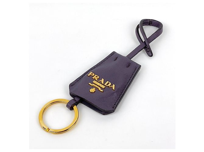 Borsa a mano Prada viola in nylon e pelle - vista 6