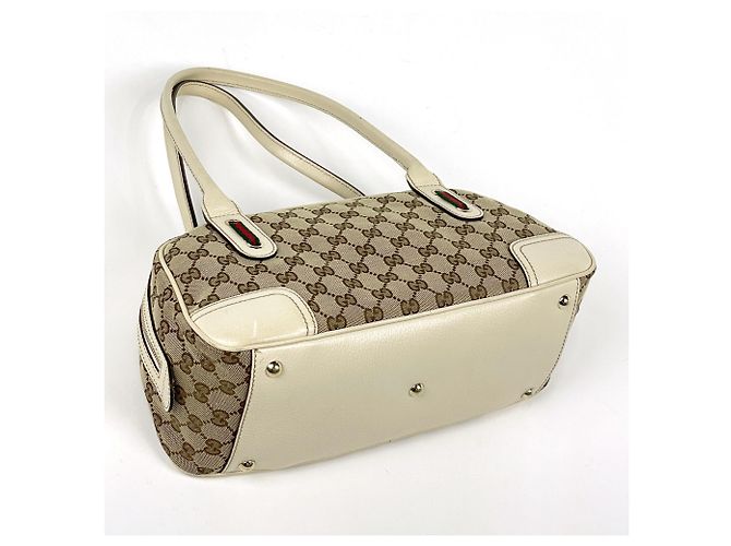 Gucci Schultertasche in Beige und Weiß - Ansicht 2