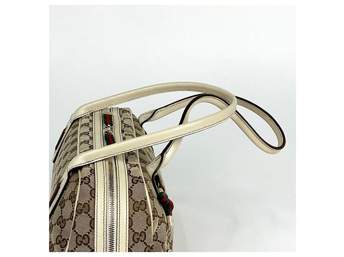 Gucci Schultertasche in Beige und Weiß - Ansicht 8
