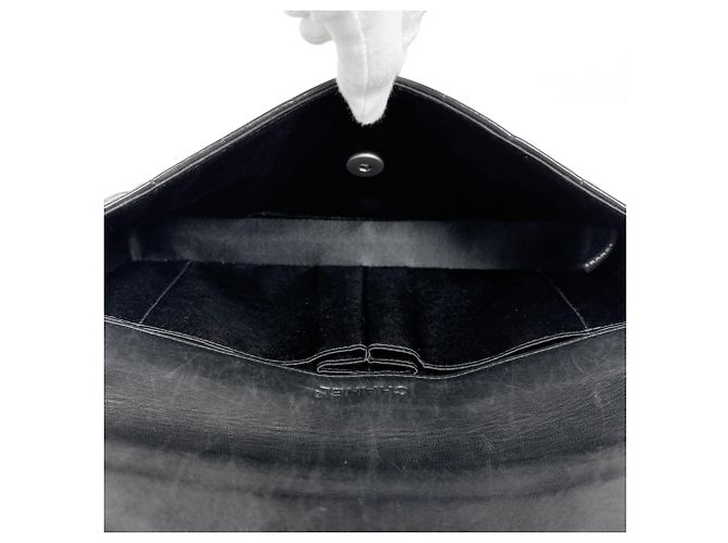 Borsa a tracolla Chanel in pelle nera - vista 10