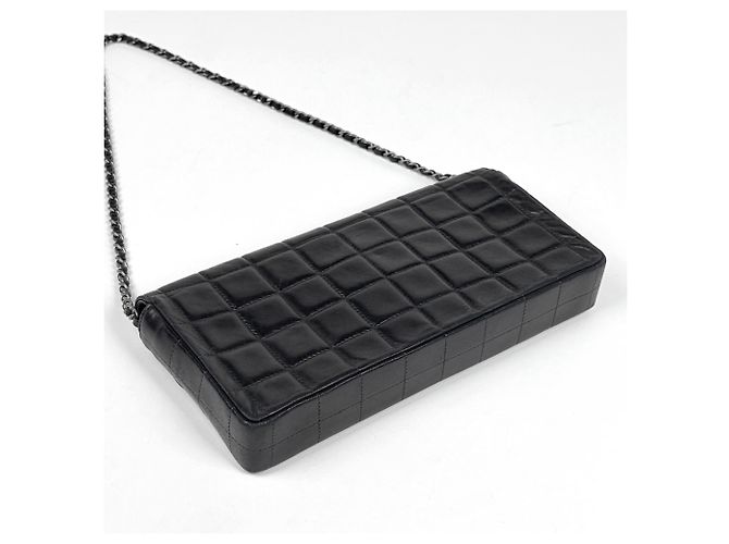 Borsa a tracolla Chanel in pelle nera - vista 2