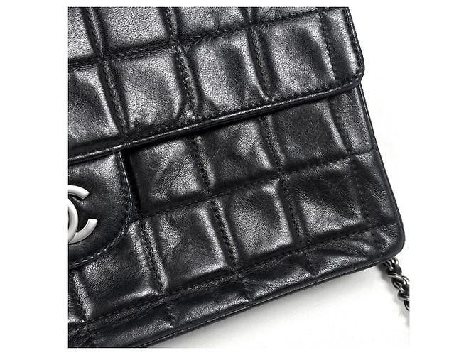 Borsa a tracolla Chanel in pelle nera - vista 5