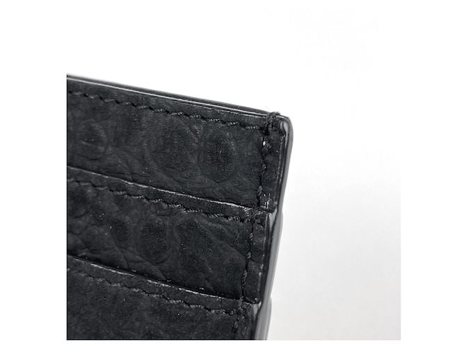 Autre Marque Portacarte Saint Laurent in camoscio nero - vista 4