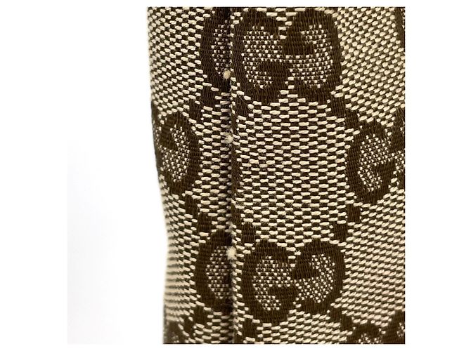 Borsa a tracolla Gucci in tela GG beige - vista 4