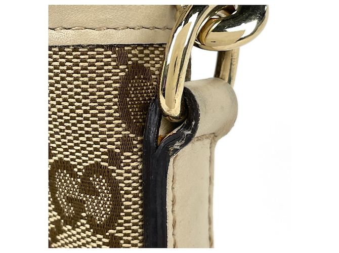 Borsa a tracolla Gucci in tela GG beige - vista 5