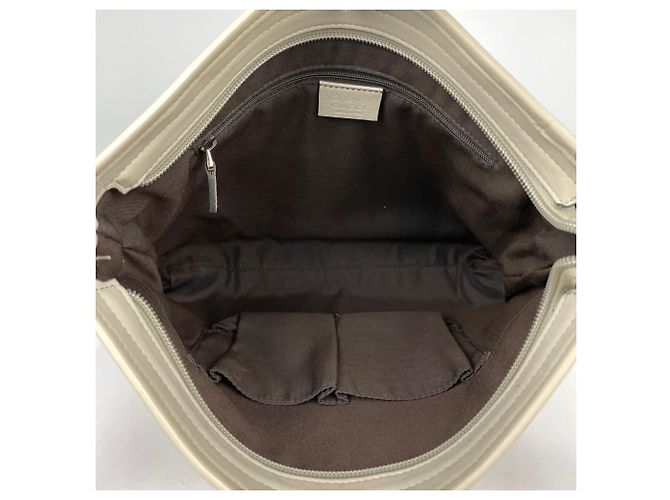 Borsa a tracolla Gucci in tela GG beige - vista 9