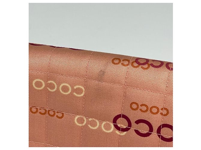 Borsa a tracolla Chanel in tela rosa - vista 4