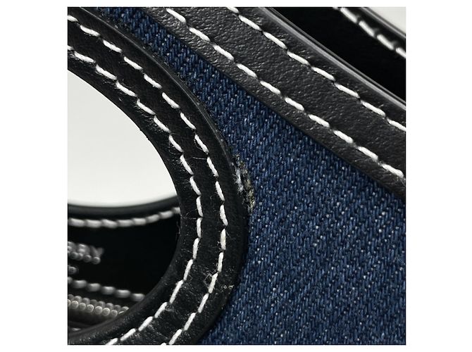 Borsa Mini Pocket Burberry in Denim Blue - vista 5