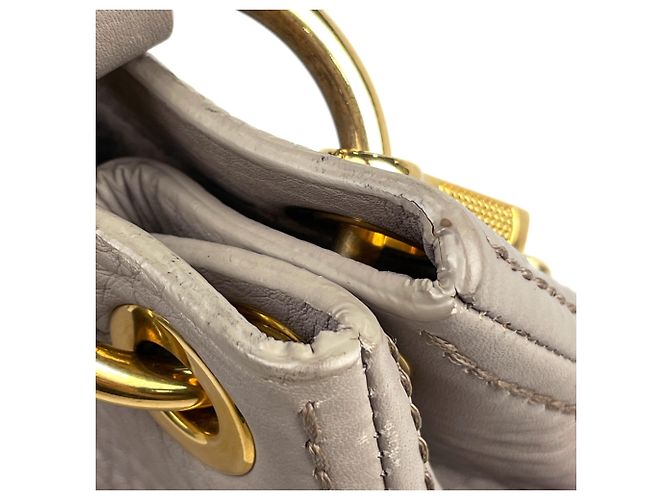Borsa a tracolla Miu Miu in pelle beige - vista 5