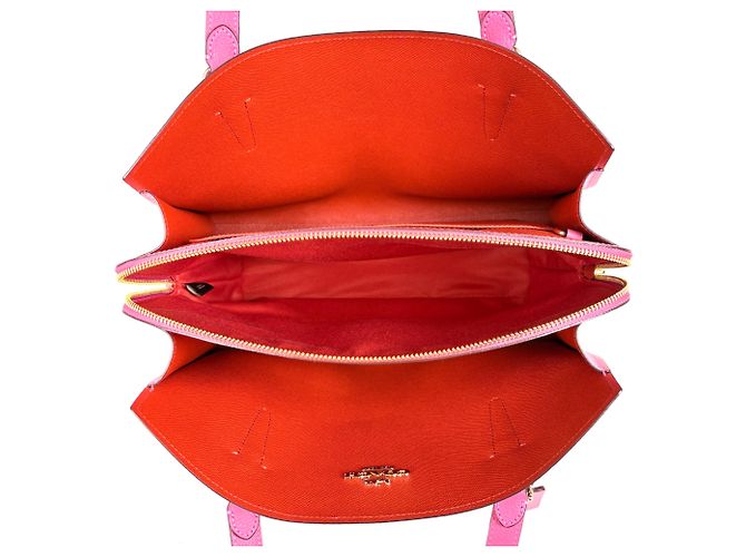 Borsa Tote Coach Tatum Carryall in pelle rosa - vista 6