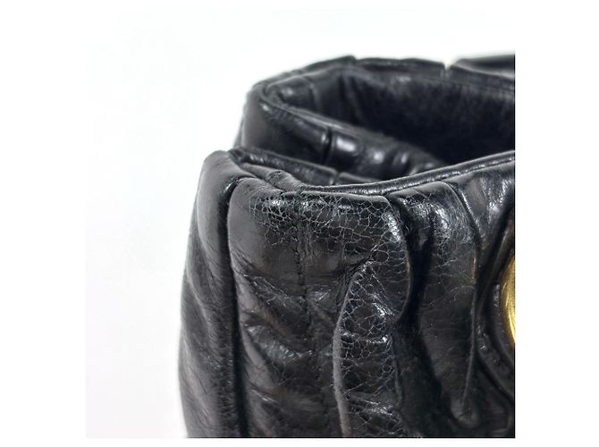 Borsa a mano Miu Miu Matelassé in pelle nera - vista 4