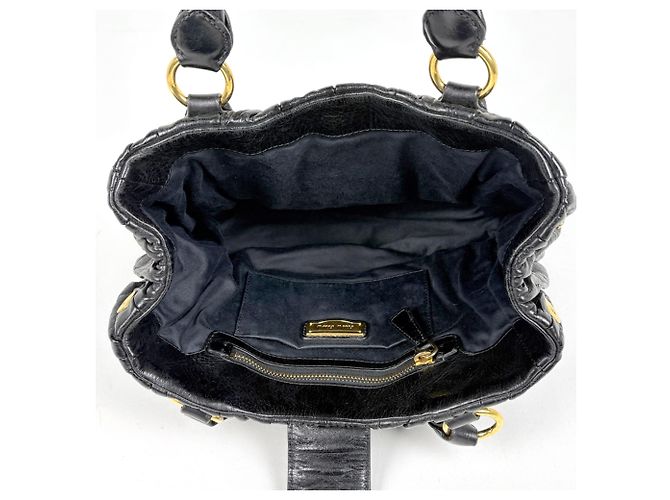 Borsa a mano Miu Miu Matelassé in pelle nera - vista 8