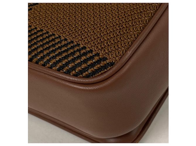 Borsa a tracolla Burberry Small Laura Chain in tessuto con motivo TB Check marrone - vista 3