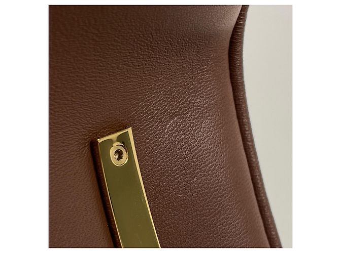 Borsa a tracolla Burberry Small Laura Chain in tessuto con motivo TB Check marrone - vista 6
