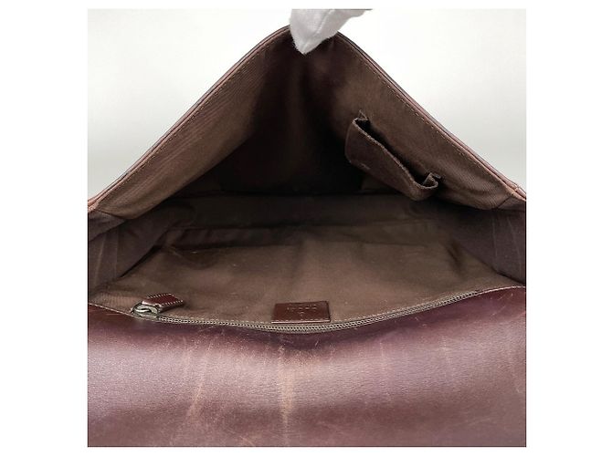 Borsa a tracolla Gucci in pelle marrone - vista 10