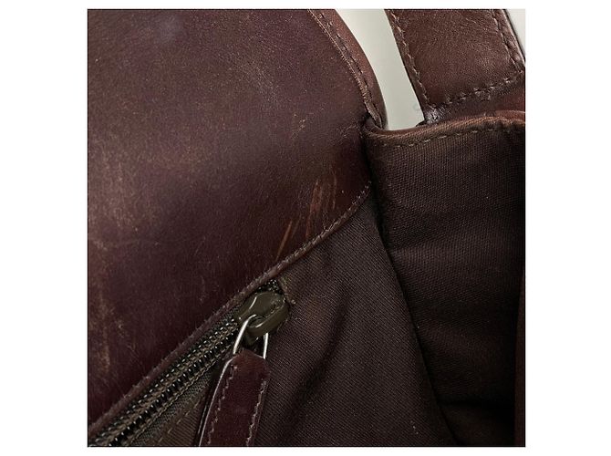 Borsa a tracolla Gucci in pelle marrone - vista 9