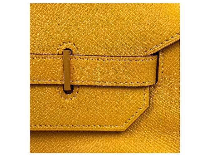 Hermès Borsa Hermes Birkin 40 in pelle Courchevel gialla - vista 12