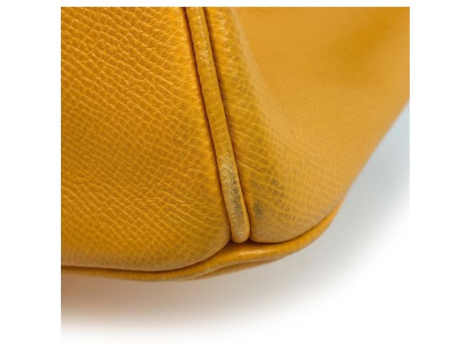 Hermès Borsa Hermes Birkin 40 in pelle Courchevel gialla - vista 7