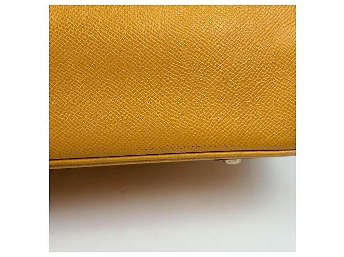Hermès Borsa Hermes Birkin 40 in pelle Courchevel gialla - vista 8