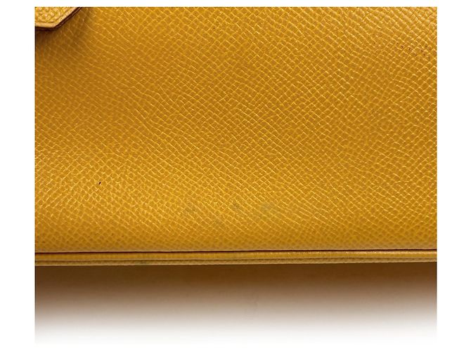 Hermès Borsa Hermes Birkin 40 in pelle Courchevel gialla - vista 9