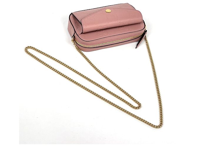 Borsa a tracolla Gucci in pelle rosa - vista 5