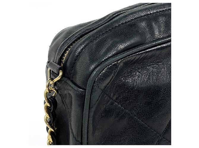 Borsa a tracolla Chanel in pelle nera - vista 4